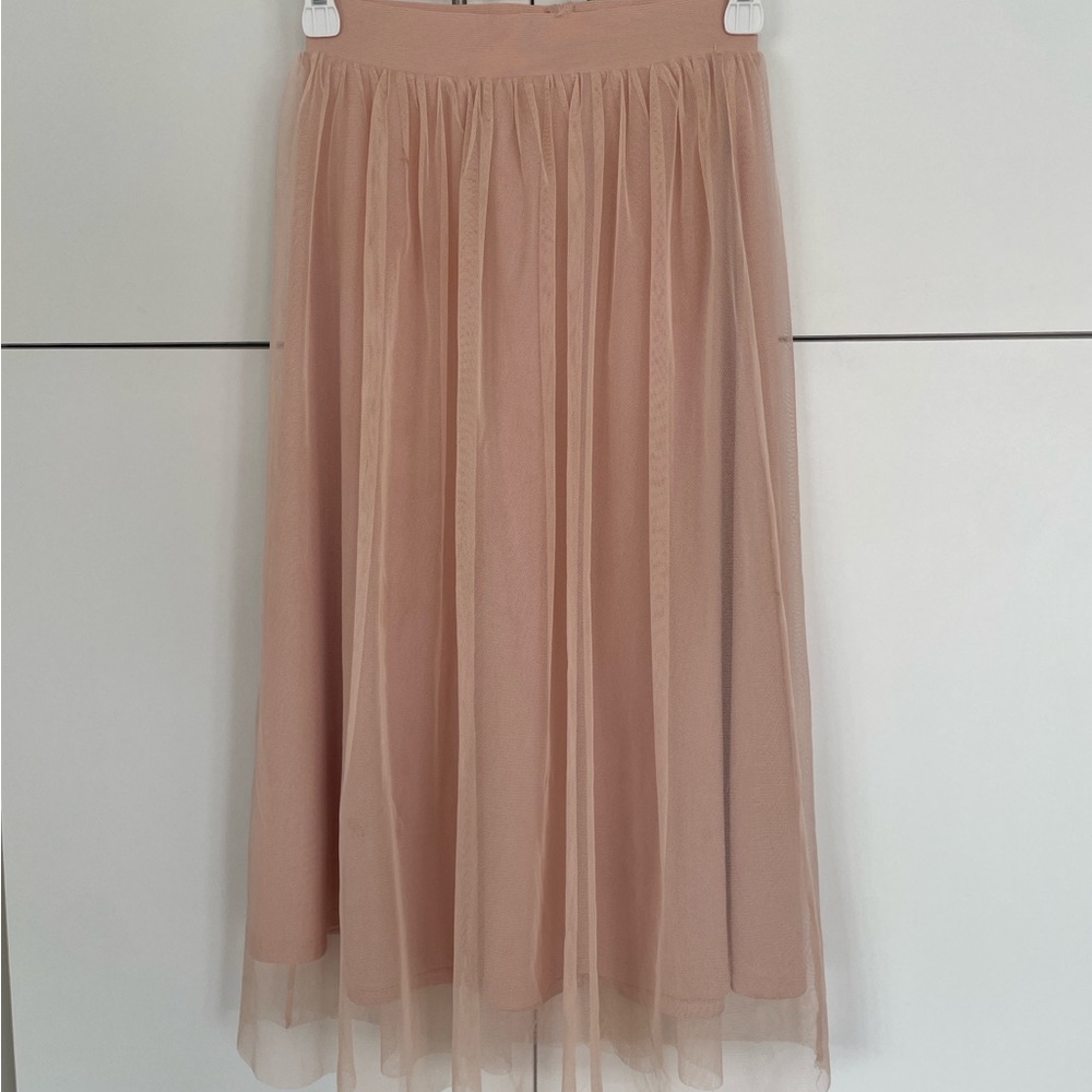 H&M Elegant Powder Pink Tulle Skirt - Size 4